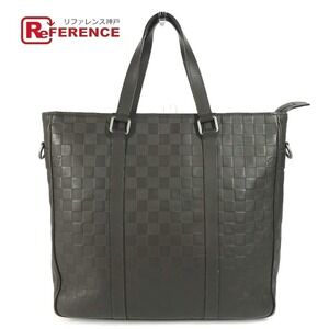 Louis Vuitton Damier Infini Tadao Tote Bag Leather Meteor Brown